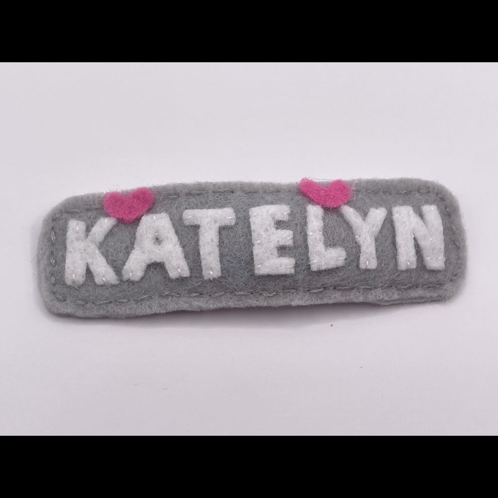 Customised Baby Name Felt Hair Clips